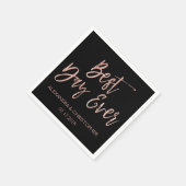 最高のデイエバーブラック&バラゴールドフォイルナプキンス スタンダードカクテルナプキン (角)