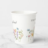 最高のデイエバーワイルドフラワーフローラ結婚ズカスタム 紙コップ (左)