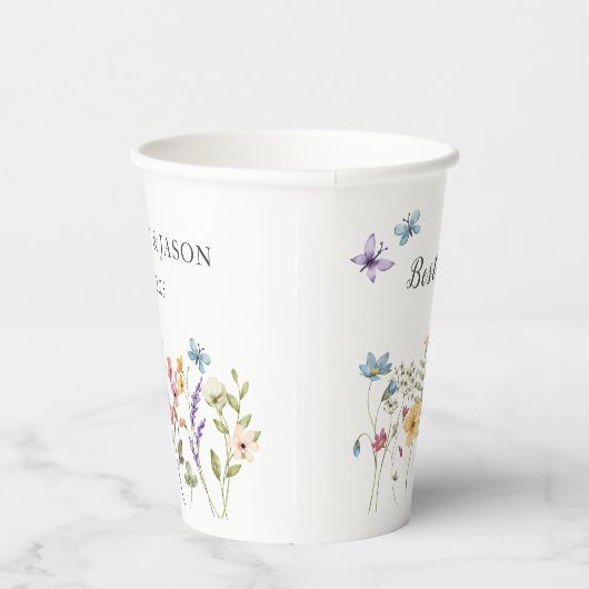 最高のデイエバーワイルドフラワーフローラ結婚ズカスタム 紙コップ (右)