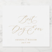 最高のデイエバー結婚のシャンパンレーベル スパークリングワインラベル (シングルラベル)