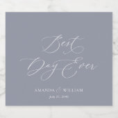 最高のデイエバー結婚のシャンパンレーベル スパークリングワインラベル (シングルラベル)