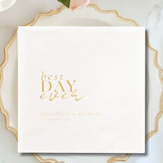 最高のデイエバー結婚フォイル 箔ナプキン
