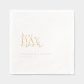 最高のデイエバー結婚フォイル 箔ナプキン (正面)