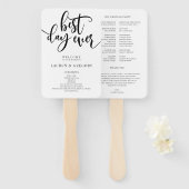 最高のデイエバー結婚式 プログラムファン ハンドファン (正面&裏面)