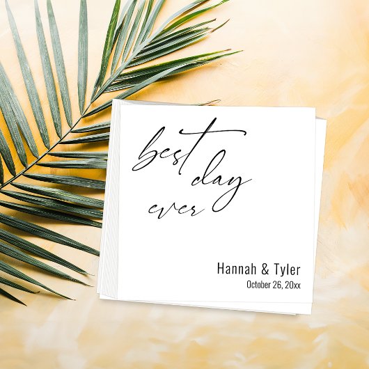 最高のデイエレガントシンプル結婚ズ スタンダードカクテルナプキン