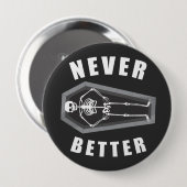 最高のデッドインサイドスケルトンハロウィン 缶バッジ (正面&裏面)