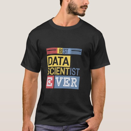 最高のデータサイエンティストの妻 夫 同僚 女性 Tシャツ (正面)