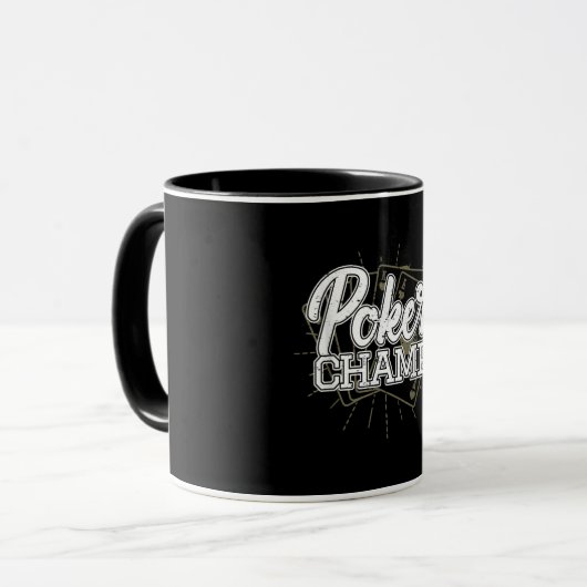 最高のトランプのポーカーポーカーカードゲーム マグカップ (正面左)