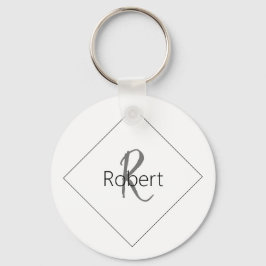 最高のトレンディーミニマリストホワイトブラックモノグラム キーホルダー