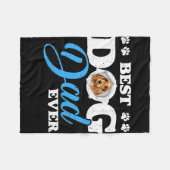 最高のドッグパパイングリッシュコックスパニエル犬好き フリースブランケット (正面(横))