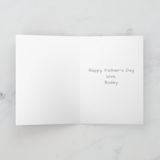 最高のドッグパパエバーファザーズデイカスタムペット写真 シーズンカード (内部)