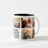 最高のドッグママ エバー パーソナライズド フォト コラージュ ツートーンマグカップ (正面右)