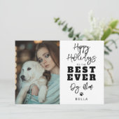 最高のドッグママ | 写真 ホリデーカード (スタンド正面)