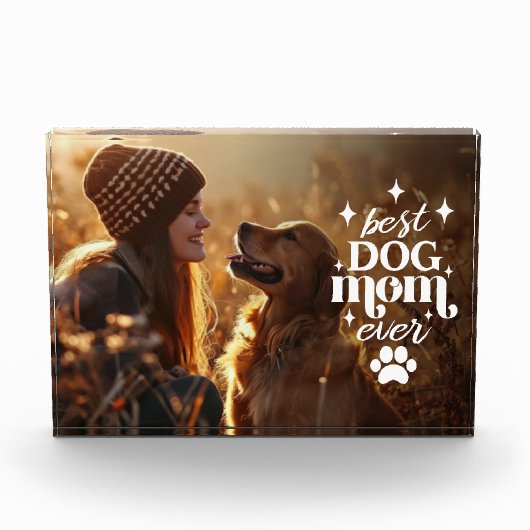 最高のドッグマム 母の日 フォトブロック (正面)