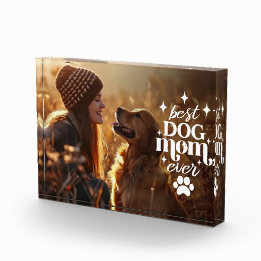 最高のドッグマム 母の日 フォトブロック (右)