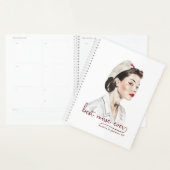 最高のナースのレトロヴィンテージの名前の追加 プランナー手帳 (ディスプレー)