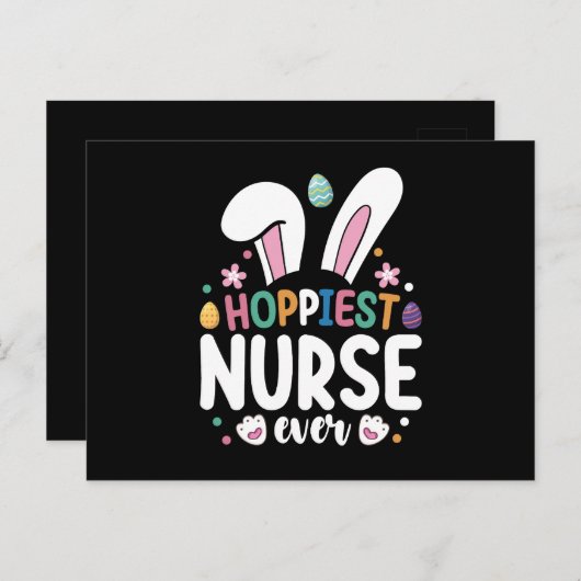 最高のナースエバーイースターバニーエッグ ポストカード (正面/裏面)