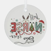 最高のナースオーナメント ガラスオーナメント (裏面)