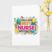 最高のナースグリーティングカード カード (黄色い花)