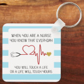 最高のナース評価ラベル キーホルダー (裏面)