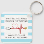 最高のナース評価ラベル キーホルダー (裏面)
