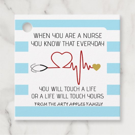 最高のナース評価ラベル フェイバータグ (正面)