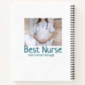 最高のナース追加フォト名文字医師hosp ノートブック (裏面)