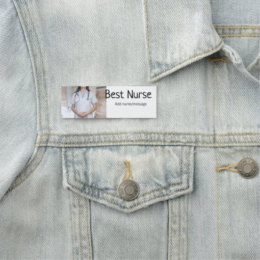 最高のナース追加フォト名文字医師hosp 名札 (インサイチュ)