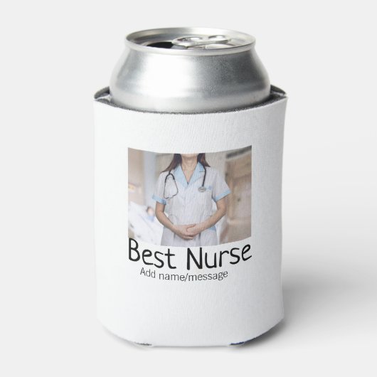 最高のナース追加フォト名文字医師hosp 缶クーラー (缶正面)