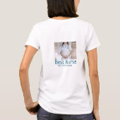 最高のナース追加フォト名文字医師hosp tシャツ (裏面)