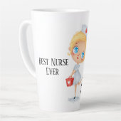 最高のナース カフェラテマグ (左アングル)
