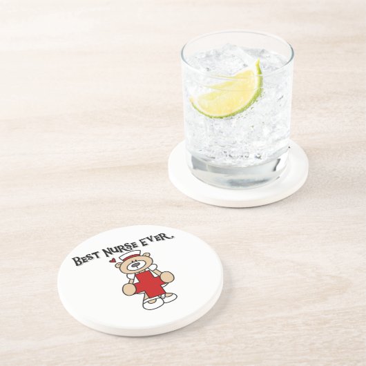 最高のナースTシャツとギフト コースター (側面)