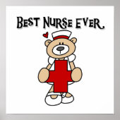 最高のナースTシャツとギフト ポスター (正面)