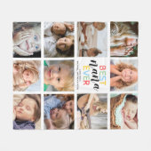 最高のナーナ写真コラージュ フリースブランケット (正面(横))