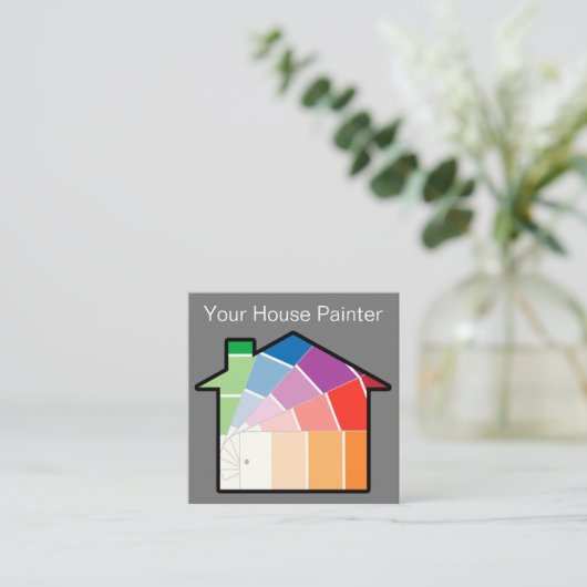 最高のハウスペインタモダンー スクエア名刺 (スタンド正面)