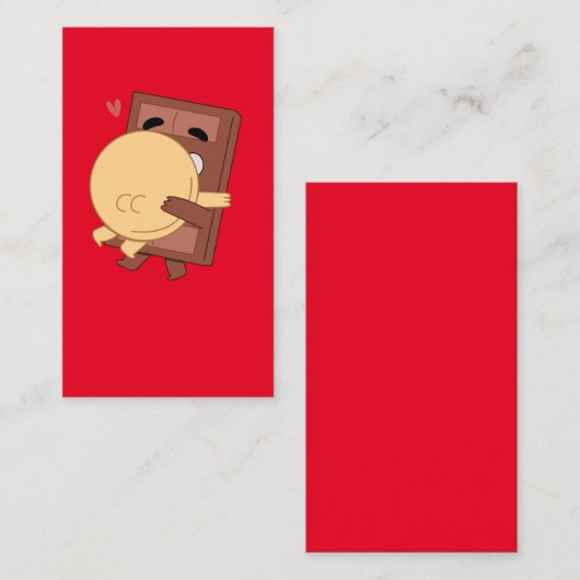 最高のハグパンケーキとチョコバレンタインラブ 名刺 (正面/裏面)