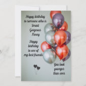 最高のハッピーバースデー引用文  招待状 (正面)