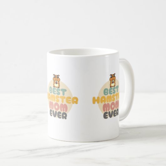 最高のハムスターのかわいいハムスター コーヒーマグカップ (正面右)