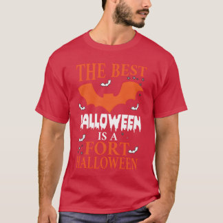 最高のハロウィンはフォートハロウィーンキャンピング不気味 Tシャツ