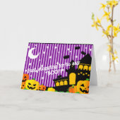 最高のハロウィン グリーティングカード (黄色い花)