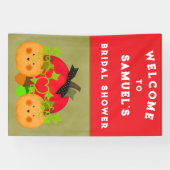 最高のハロウィーンブライダルシャワーのウェルカムサイン 横断幕 (横)