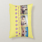 最高のハート付き。名前+ 3枚 アクセントクッション (正面(垂直))