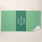 最高のバケーショング芸術的リーンガールズトリップ ビーチタオル (正面)