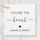 「最高のバスボム」バスボム ギフトタグ、クラフト フェイバータグ (正面)