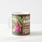 最高のババエヴァーじいちゃん2フォトコラージュウ素朴ッド コーヒーマグカップ (正面左)