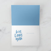 最高のババ  ever 現代的な写真 青 父の日 カード (内部)