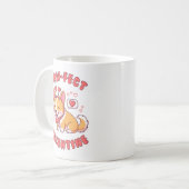 最高のバレンタイン - コーギー犬のバレンタインギフト コーヒーマグカップ (正面左)