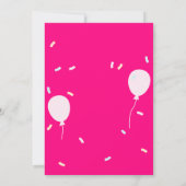 最高のバンチピンクの女おもしろいの子の誕生日パーティー 招待状 (裏面)