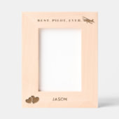 最高のパイロットエバー航空&ハートシンプルカスタム レーザー彫刻フレーム (正面)