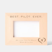 最高のパイロット、シンプル木製写真パーソナライズされた、 レーザー彫刻フレーム (正面)